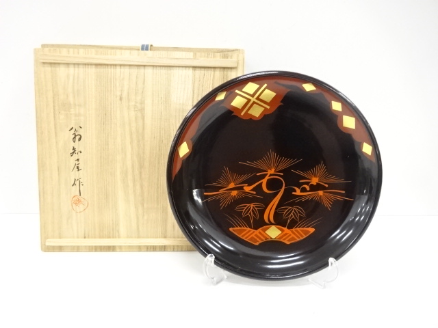 OGICHIYA-zukuri Hidehira-nuri round tray